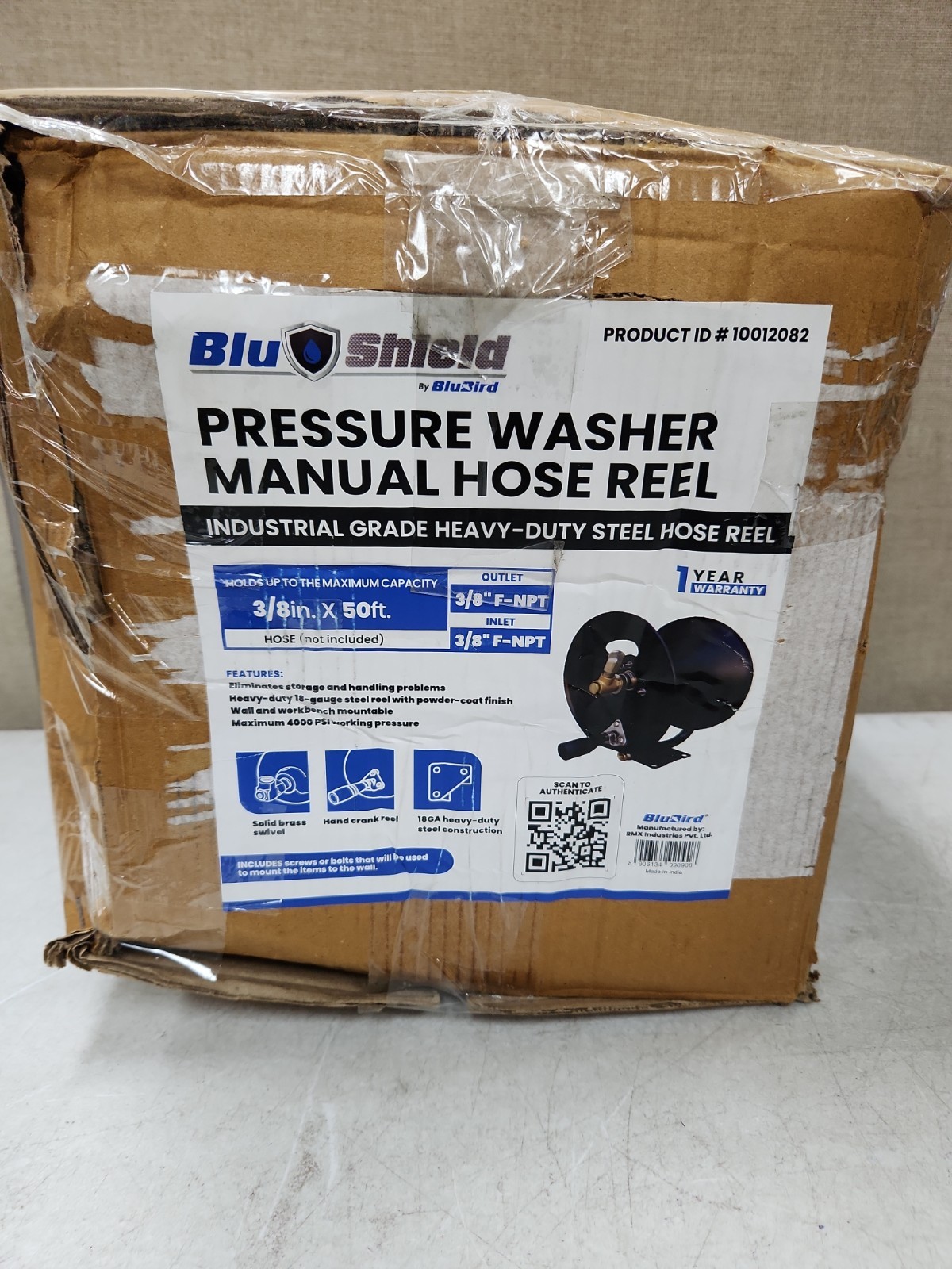 Bluebird Pressure Washer Manual Hose Reel – No Hose