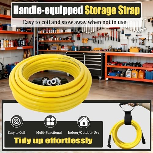 Pressure Washer Hose 50FT for Power Washer, 4200 PSI Kink Resistant 50ft Yellow
