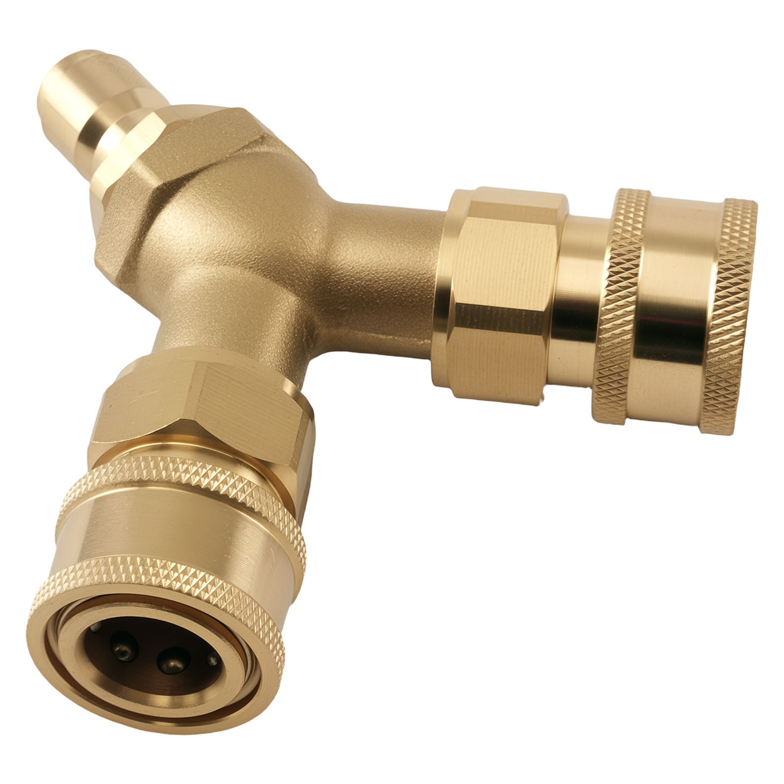 3/8” Pressure Washer Tee Splitter Coupler Y-Shape Two Gun to One Power Washer