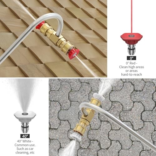 Nozzle Pressure Washer Gutter Cleaner Attachment with Pressure Washer slivery