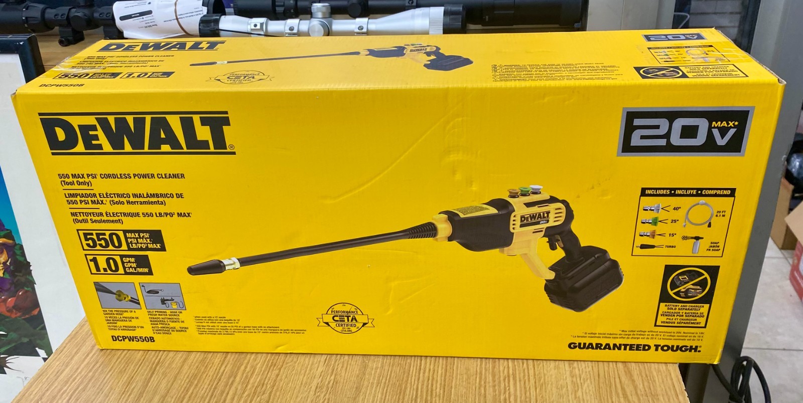 DEWALT DCPW550B 20V MAX Cordless Power Cleaner 550 PSI Brand New Tool Only