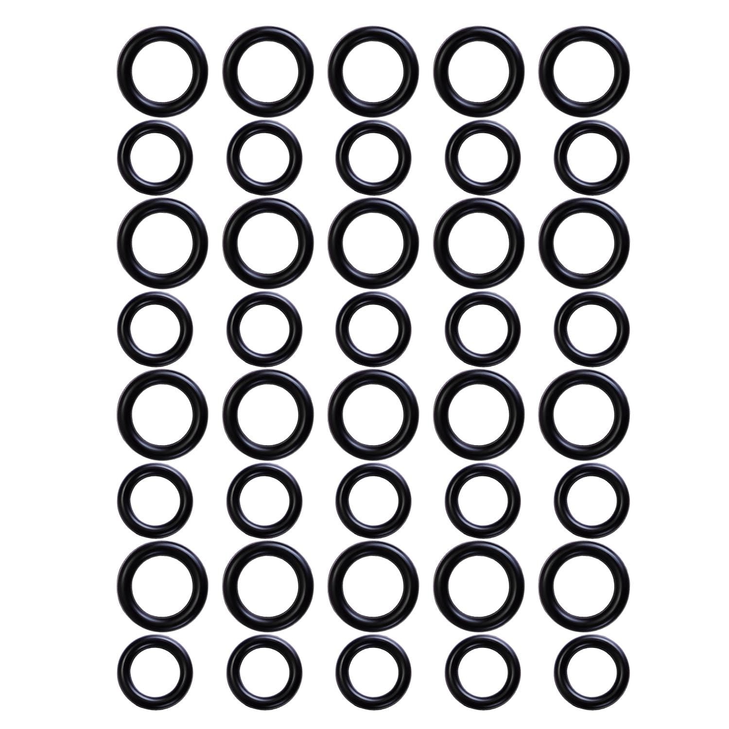 40 PCS Power Pressure Washer ORing Fits 1/4″ & 3/8″ Quick Coupler Black
