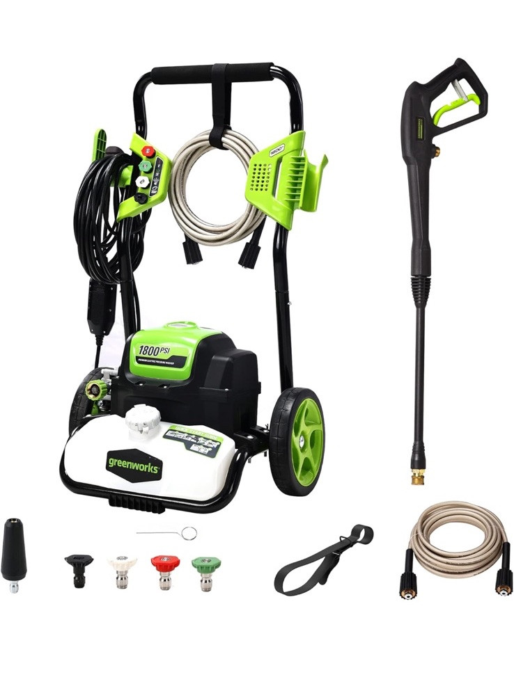 1800 PSI 1.2 GPM Pressure Washer (Open Frame) PWMA Certified