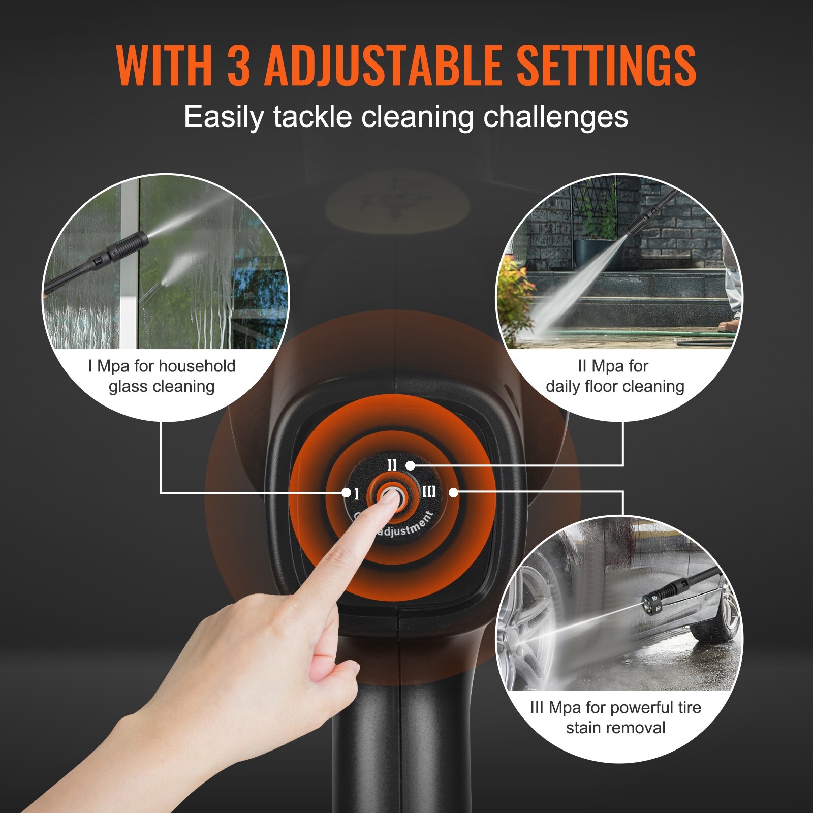 VEVOR High Pressure Cordless Washer Cleaner Portable Water Spray Car Gun 652 PSI