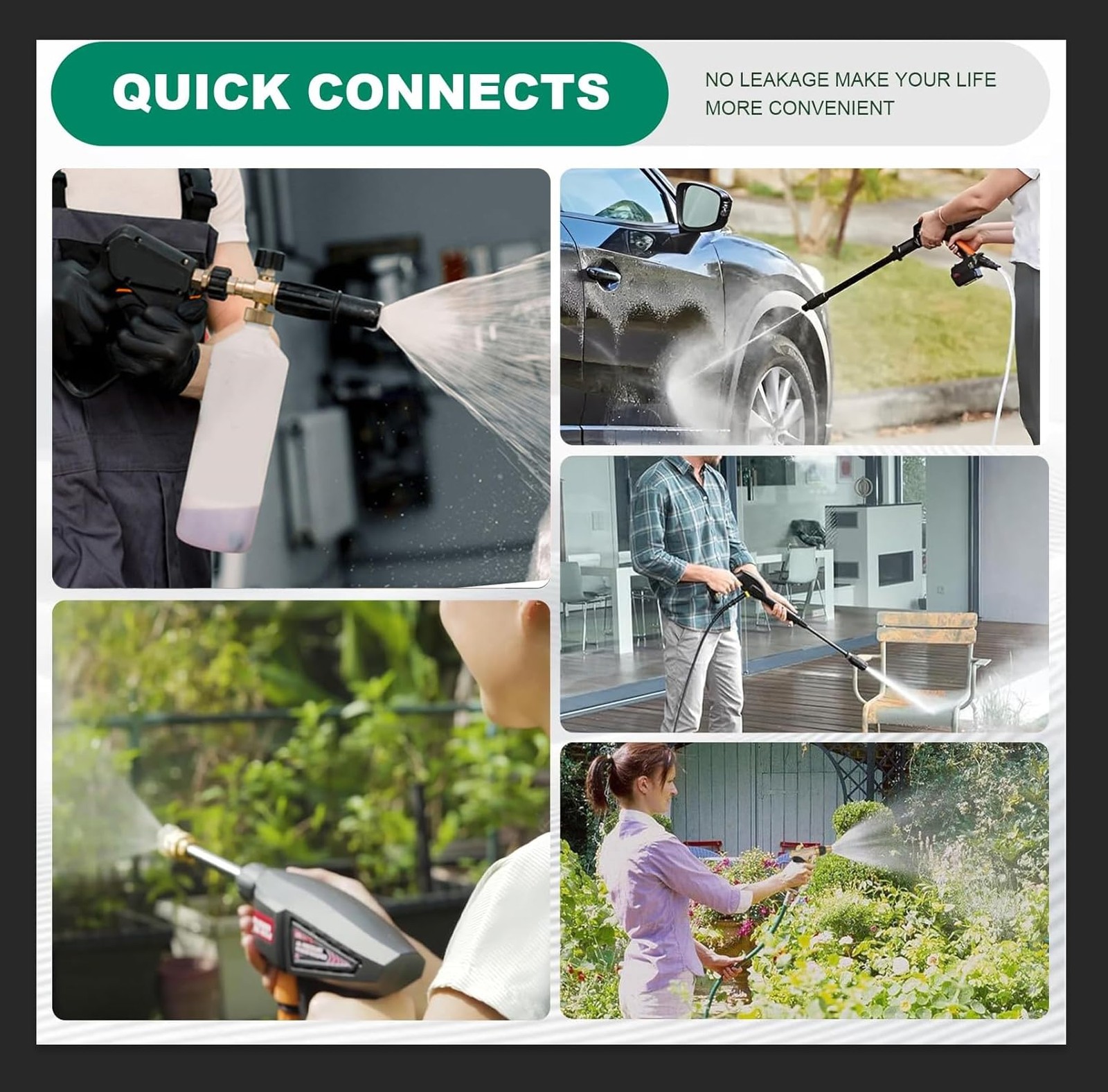 2026 Upgraded Version，Pressure Washer Quick Connect Kit, Stainless Steel Pres…