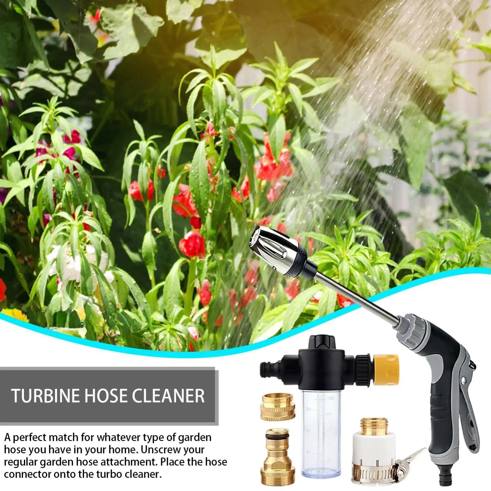 High Pressure Car Wash Water Gun Spray Nozzle Portable Washer for Auto