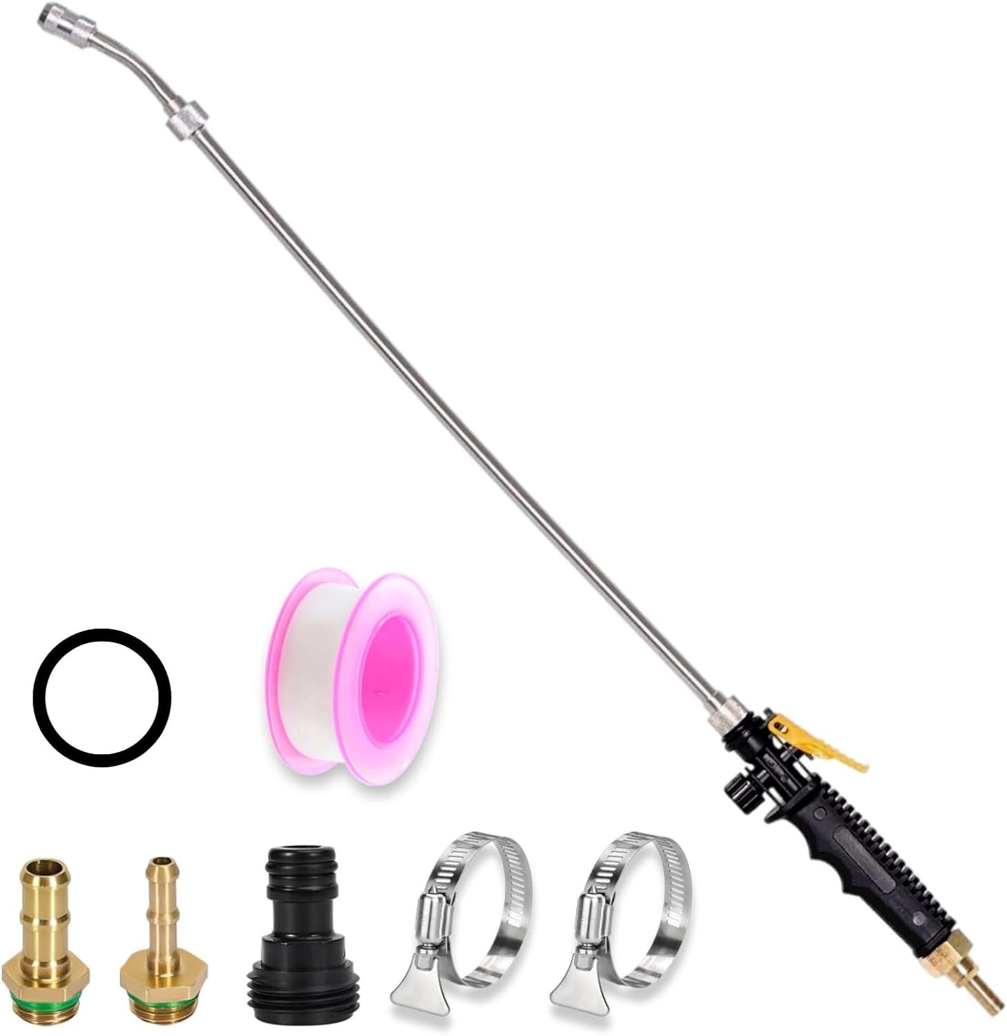 29” Sprayer Wand Replacement, 1/4″ & 3/8″ Brass Barb Universal Black 29 IN
