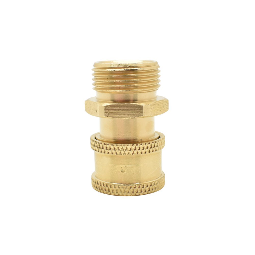 Interstate Pneumatic M22 Male Fitting x 1/4 Inch Quick Couplings Brass, 2700 PSI