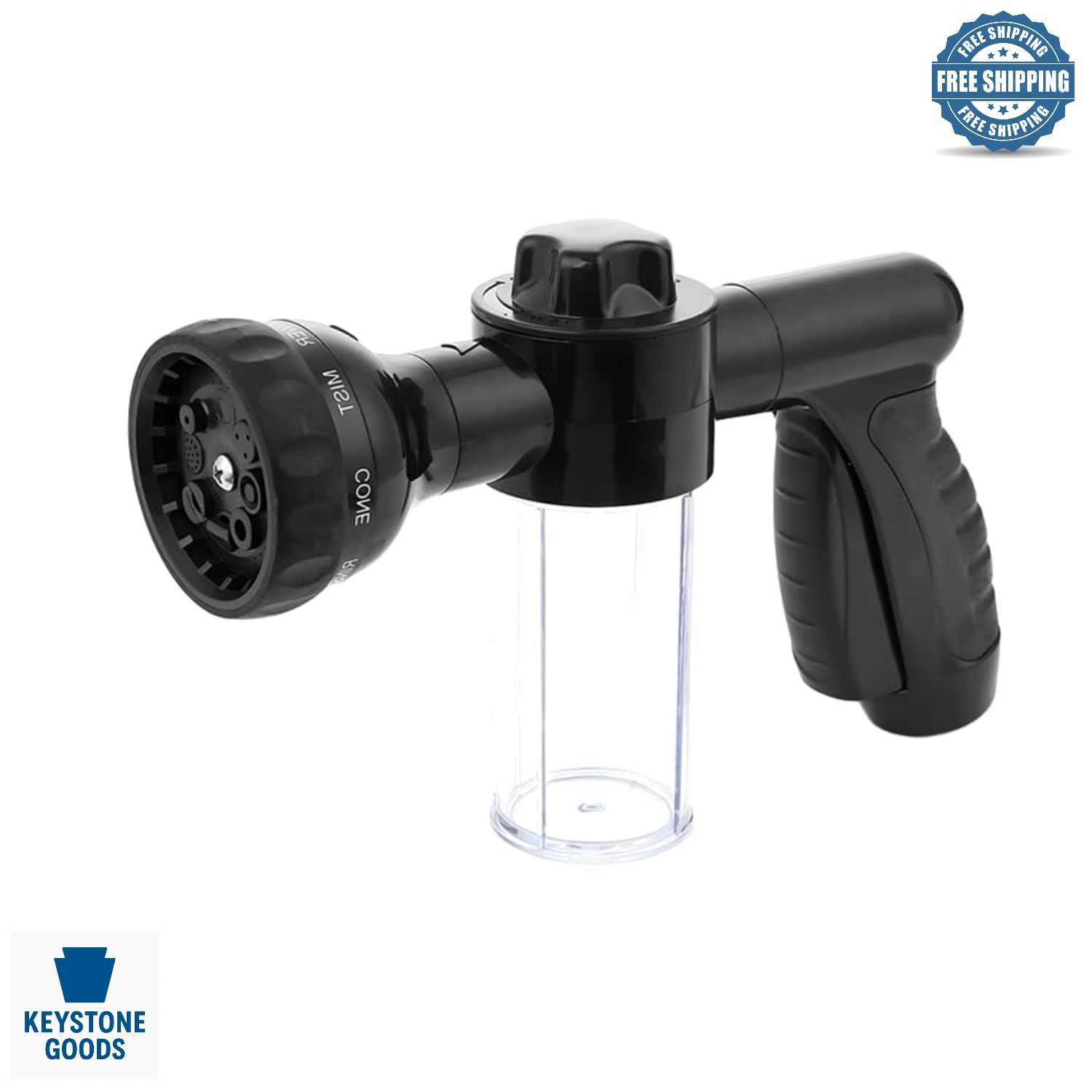 High-Pressure Car Wash Foam Gun with 8 Nozzle Modes