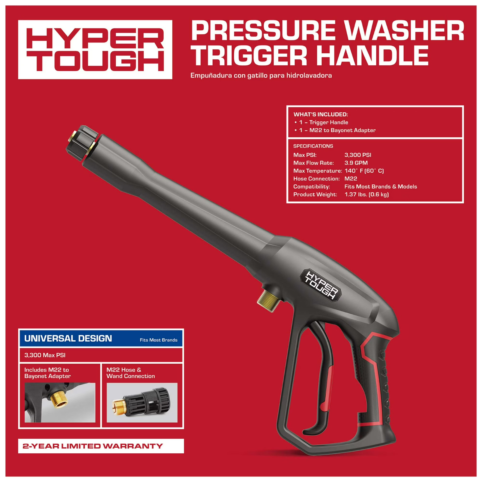 Hyper Tough 12V Max Lithium-Ion 4.0Ah Battery,2.76 x 3.74 x 5.71 Inches