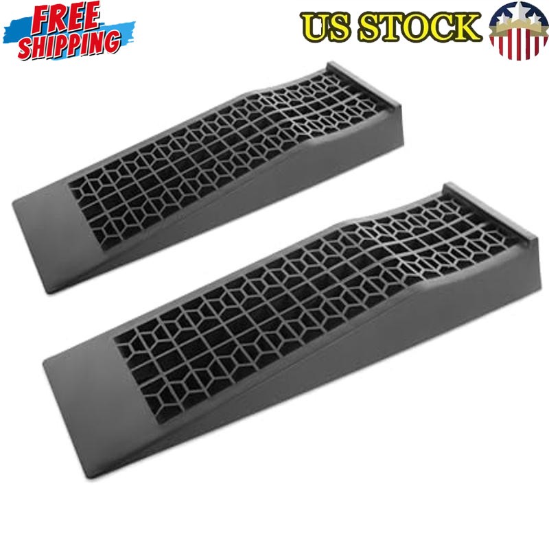 4,400 lb. Capacity Low Profile Car Ramps 2-Pack Easy Maintenance Access New