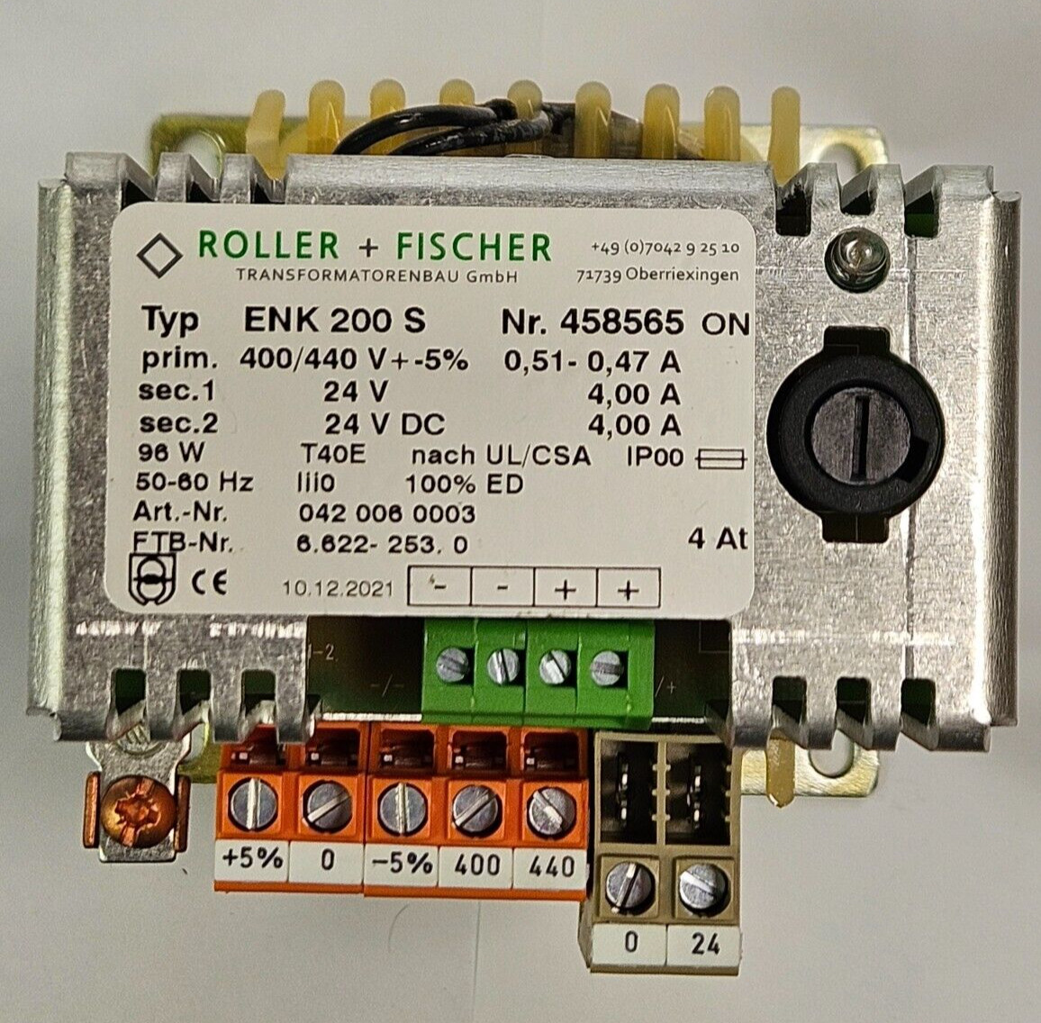 Karcher 6.622-253.0 Power Supply 24V DC 440V Roller Fischer Transformer