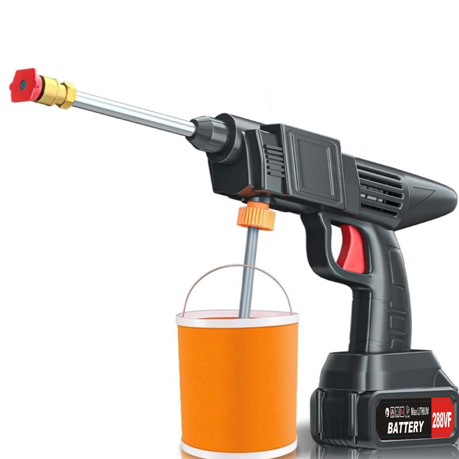 Portable Electric High Pressure Water Spray Gun Cordless Car Washer Cleaner Tool