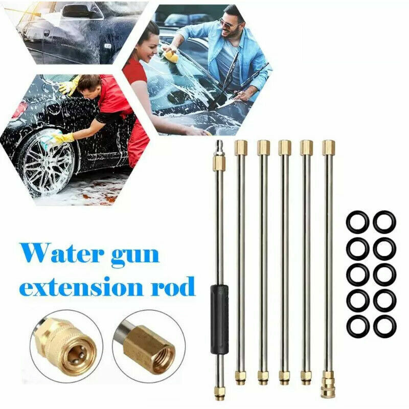4000PSI High Pressure Washer Extension Wand Set Telescopic Lance w/ Spray Nozzle
