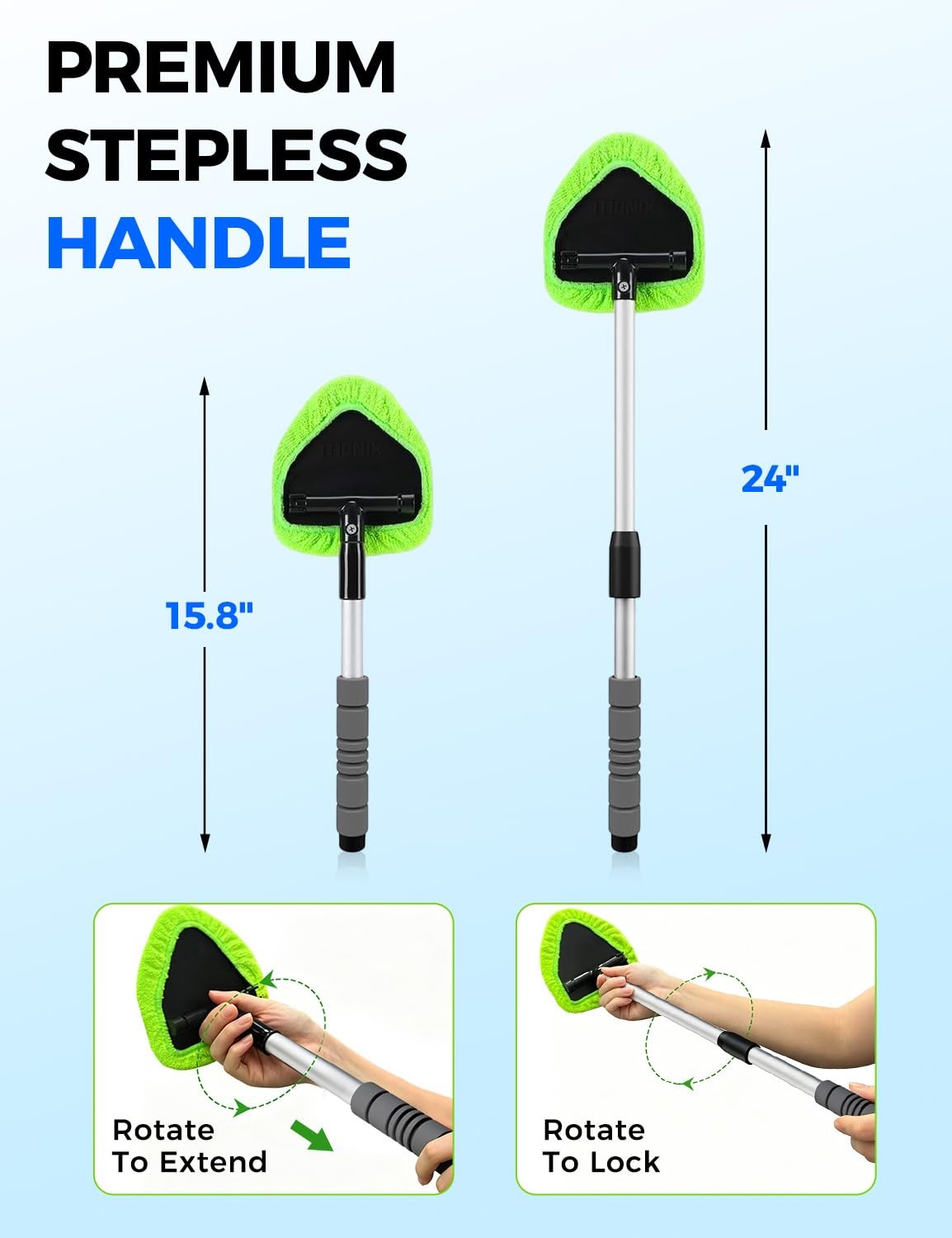 XINDELL 24-inch Windshield Cleaner Tool – Upgrade Large Head Car Interior&Ext…
