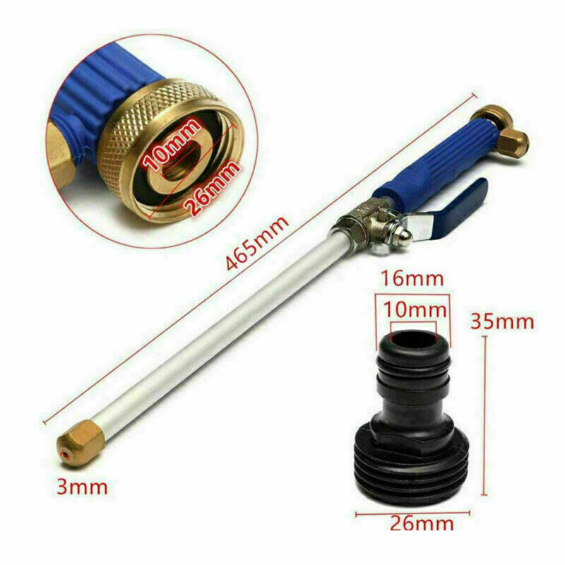 2-In-1 Hydro Jet High Pressure Power Washer Spray Nozzle Gun Water Hose Wand US
