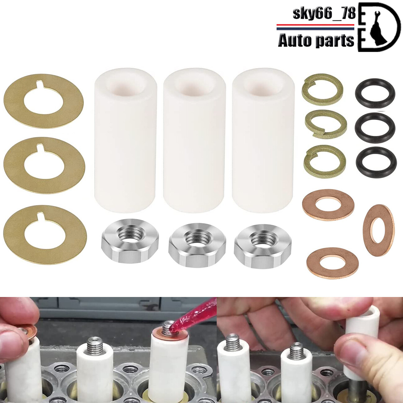 AR2546 Piston Kit Ceramic Plunger Repair Kit for Annovi Reverberi RKV RKA RKV