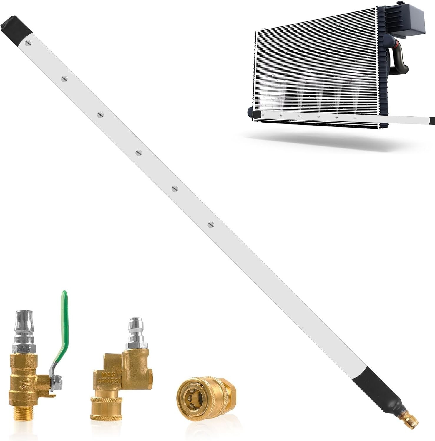 39” Radiator Cleaning Wand, 4500 PSI Stainless Steel Radiator Cleaner Wand w…