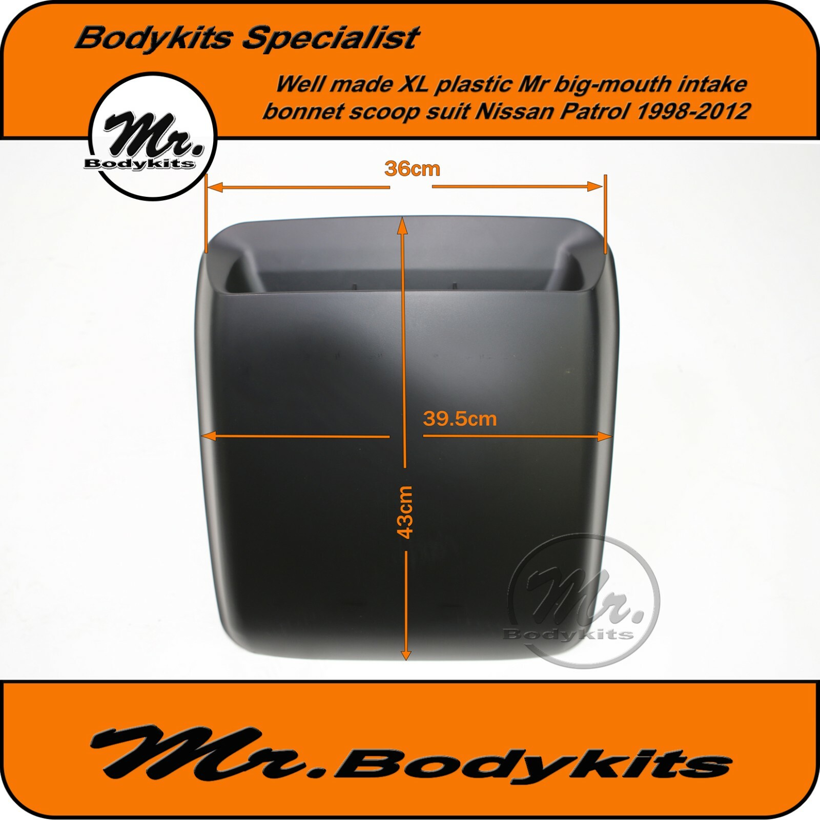 MR BIG MOUTH BONNET INTAKE SCOOP FOR NISSAN PATROL GU1/2/3/4/5/6/7/8 INTERCOOLER