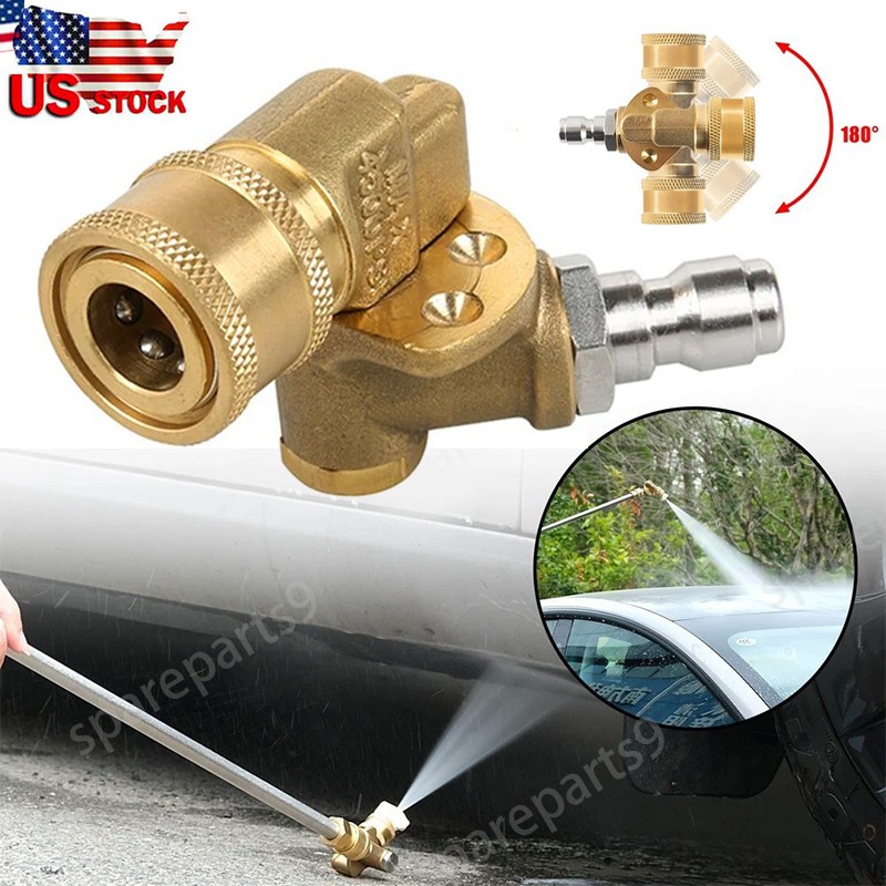1 Piece Pivoting Coupler High Pressure 1/4″ Quick Connect Rotary Adapter 5 Gears