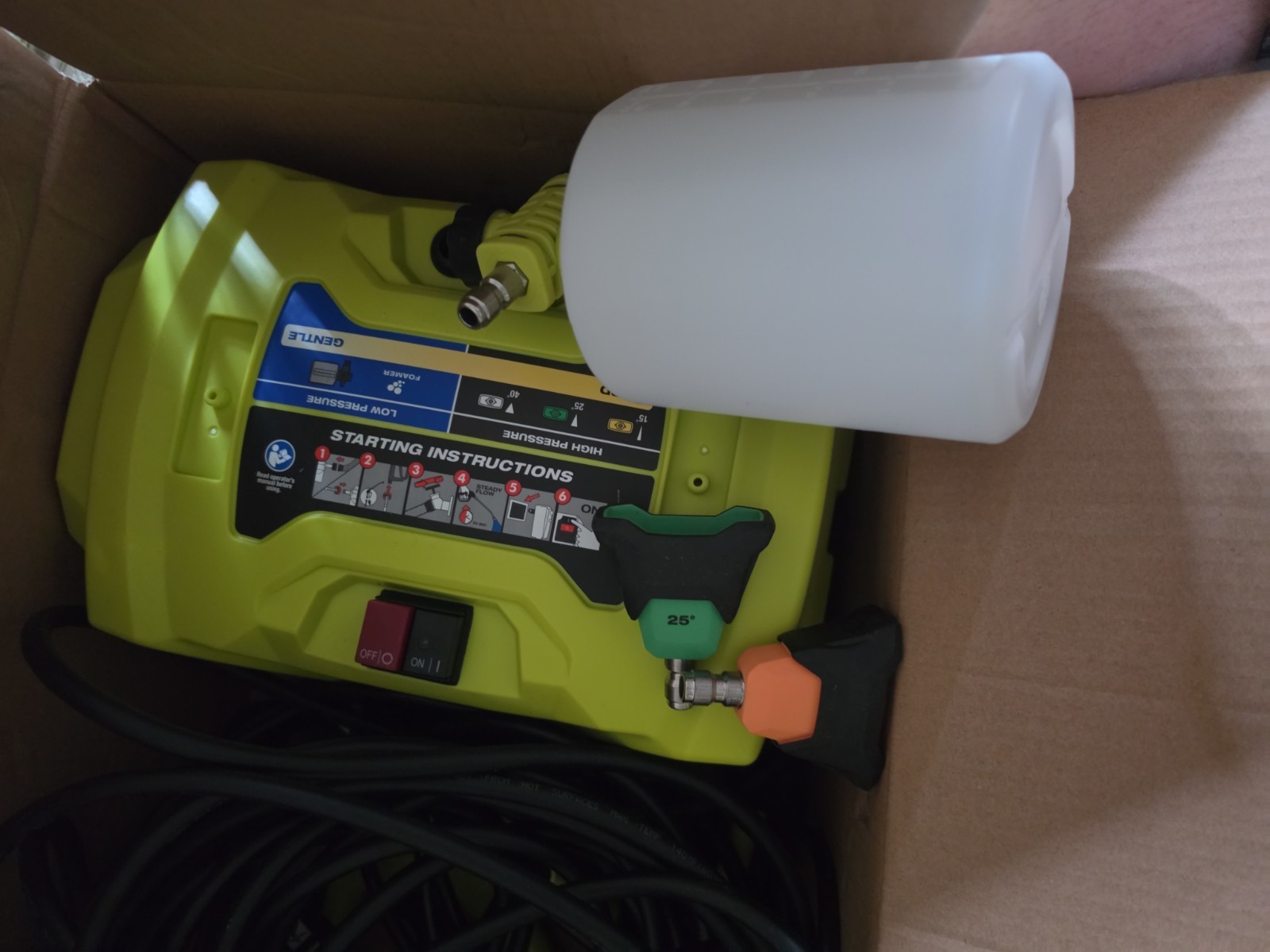 New Ryobi RY14AM12 Automotive High Flow Pressure Washer Read Discription