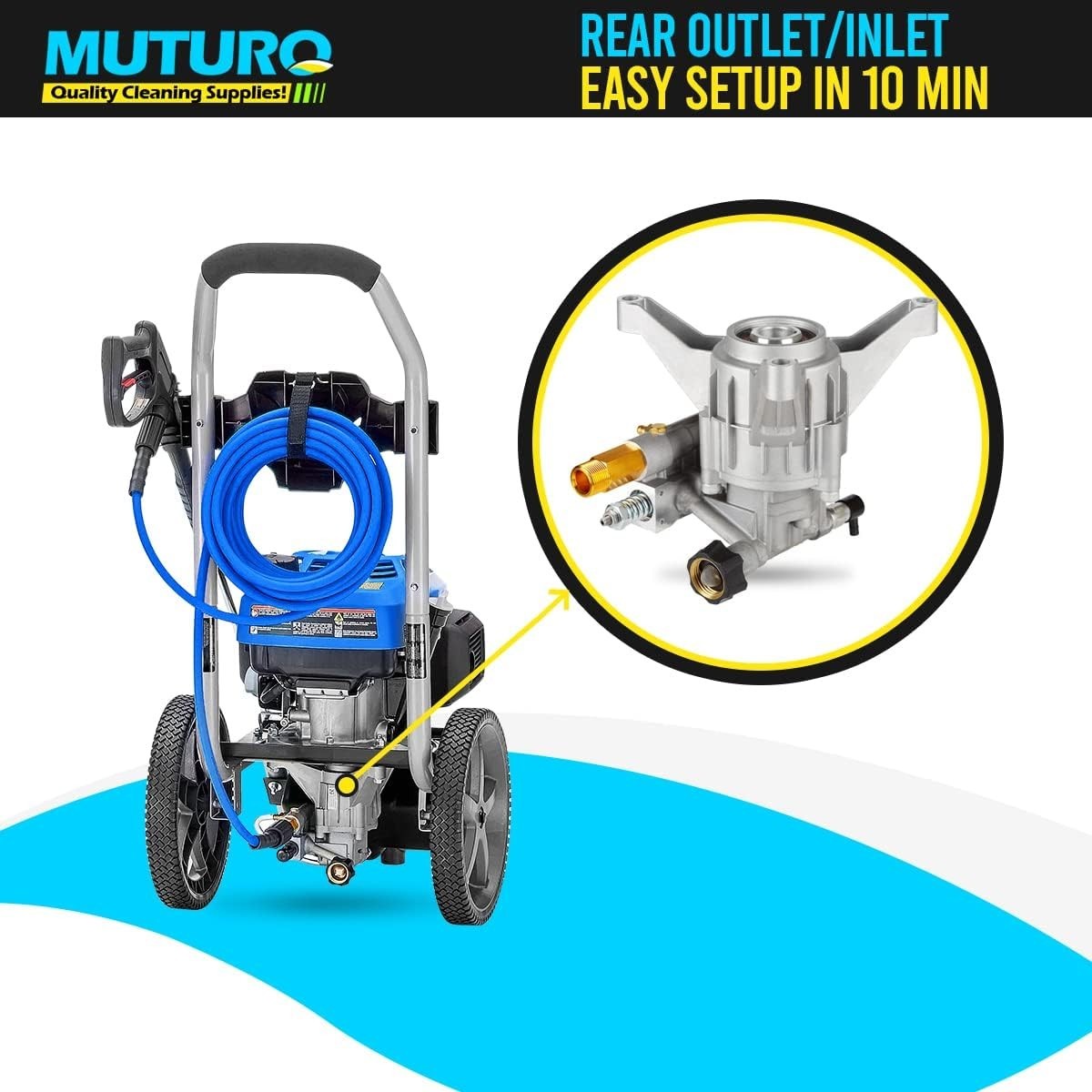 High-Performance Vertical Pressure Washer Pump – 3000 PSI, 2.5 GPM, 7/8″ Shaft