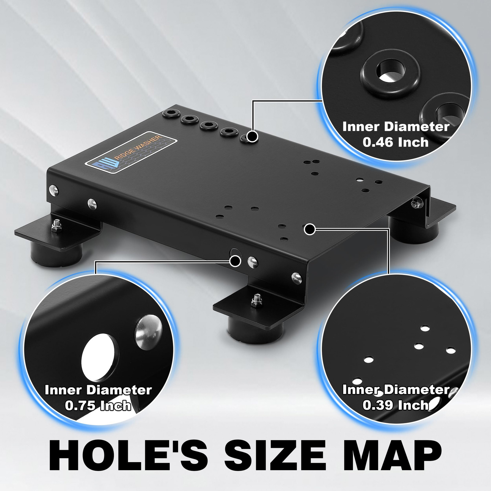 Pressure Washer Skid Plate Frame Painted Steel with Detachable Fixed Rubber