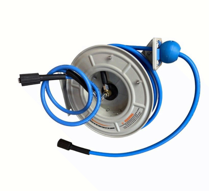 ProTool Retractable Hose Reel 60ft 1/4″ M22 Pressure Washer Auto Rewind