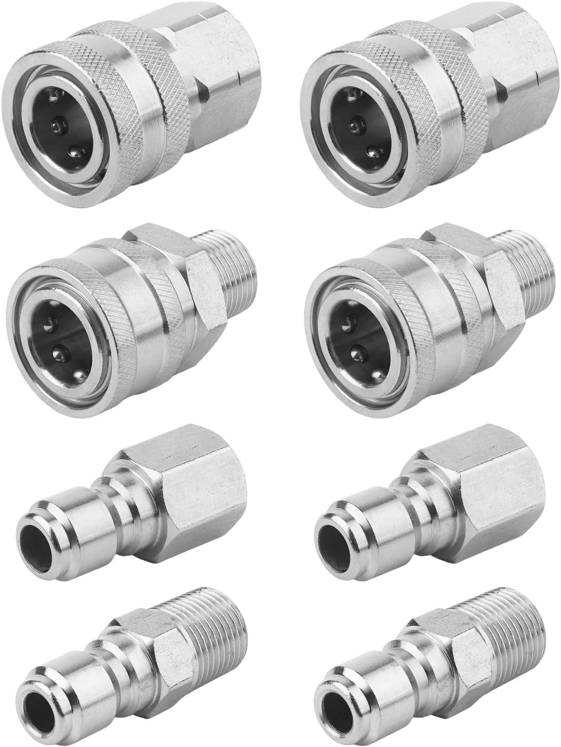 8 Pack Pressure Washer Quick Connect 3/8 Inch, Pressure Washer Fittings Stainles