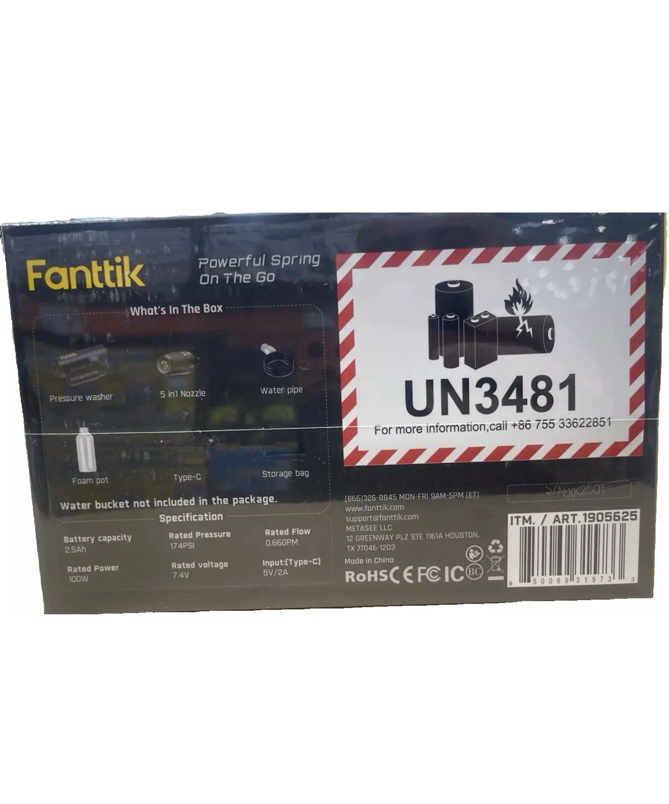 Fanttik K100 Flip Portable Cordless Electric Sprayer, Foldable Pressure Washer