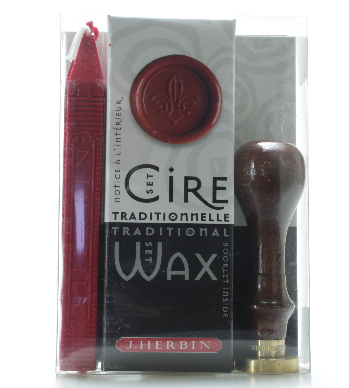 J.Herbin Lily Seal Stamp Set + 2 Traditional Wax (Ref#P-642)