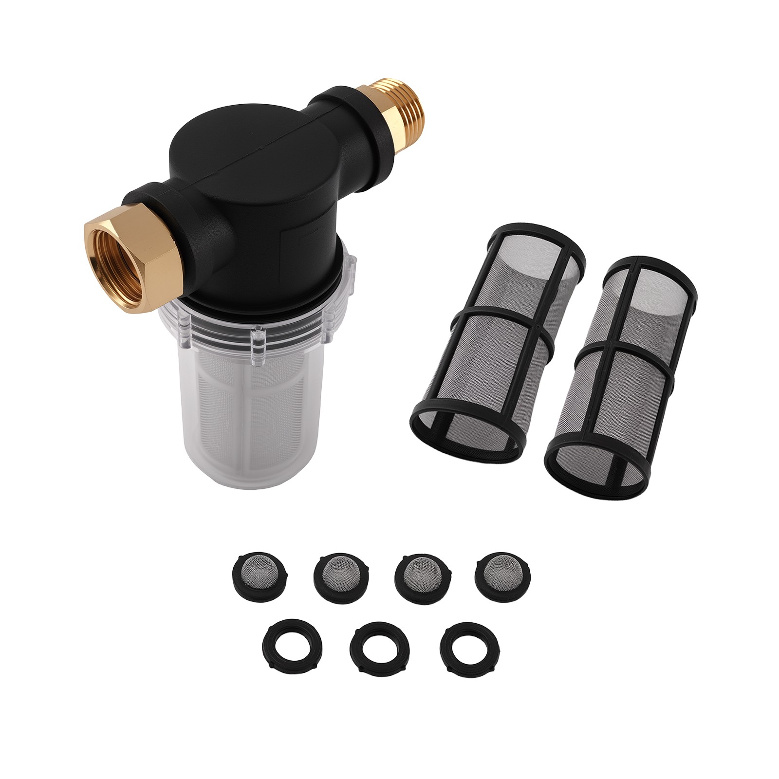 3/4″ Inline Garden Water Screen for Pressure Washer Hose Filter Brass 100 Mesh
