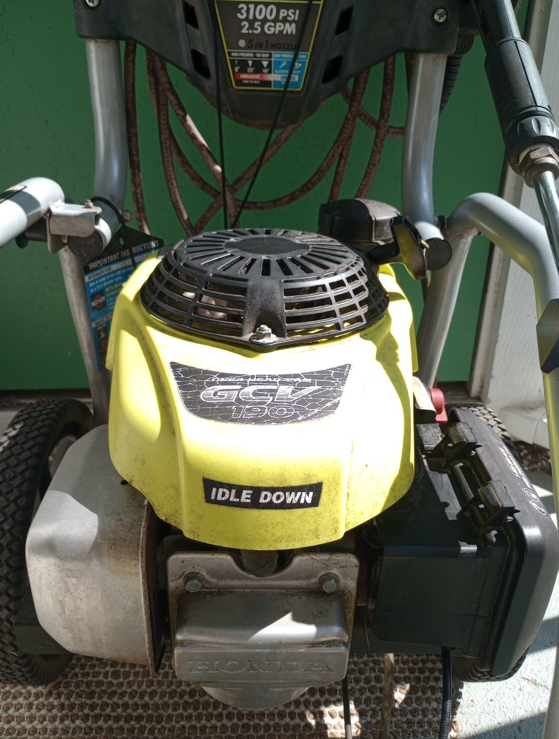 RYOBI3100 PSI 2.5 GPM Cold Water Gas Pressure Washer with Honda GCV190 Engine