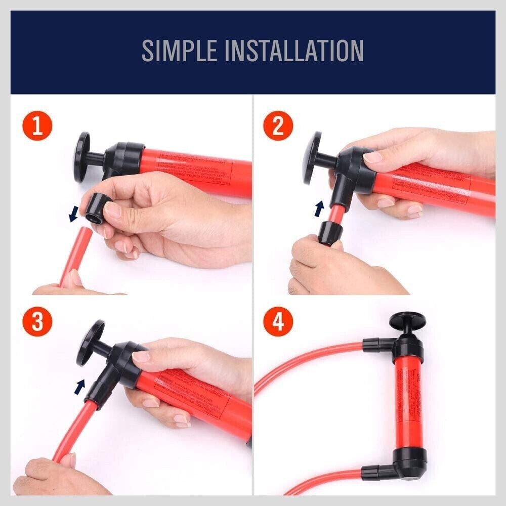 Multi-Use Siphon Oil Transfer Pump Kit for Gas Oil and Liquids