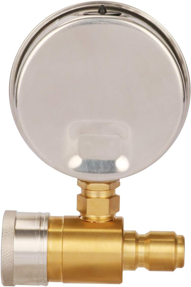 2-1/2″ Pressure Washer Pressure Gauge Kit 3/8 Inch Quick Connect 0-5000 PSI Glyc