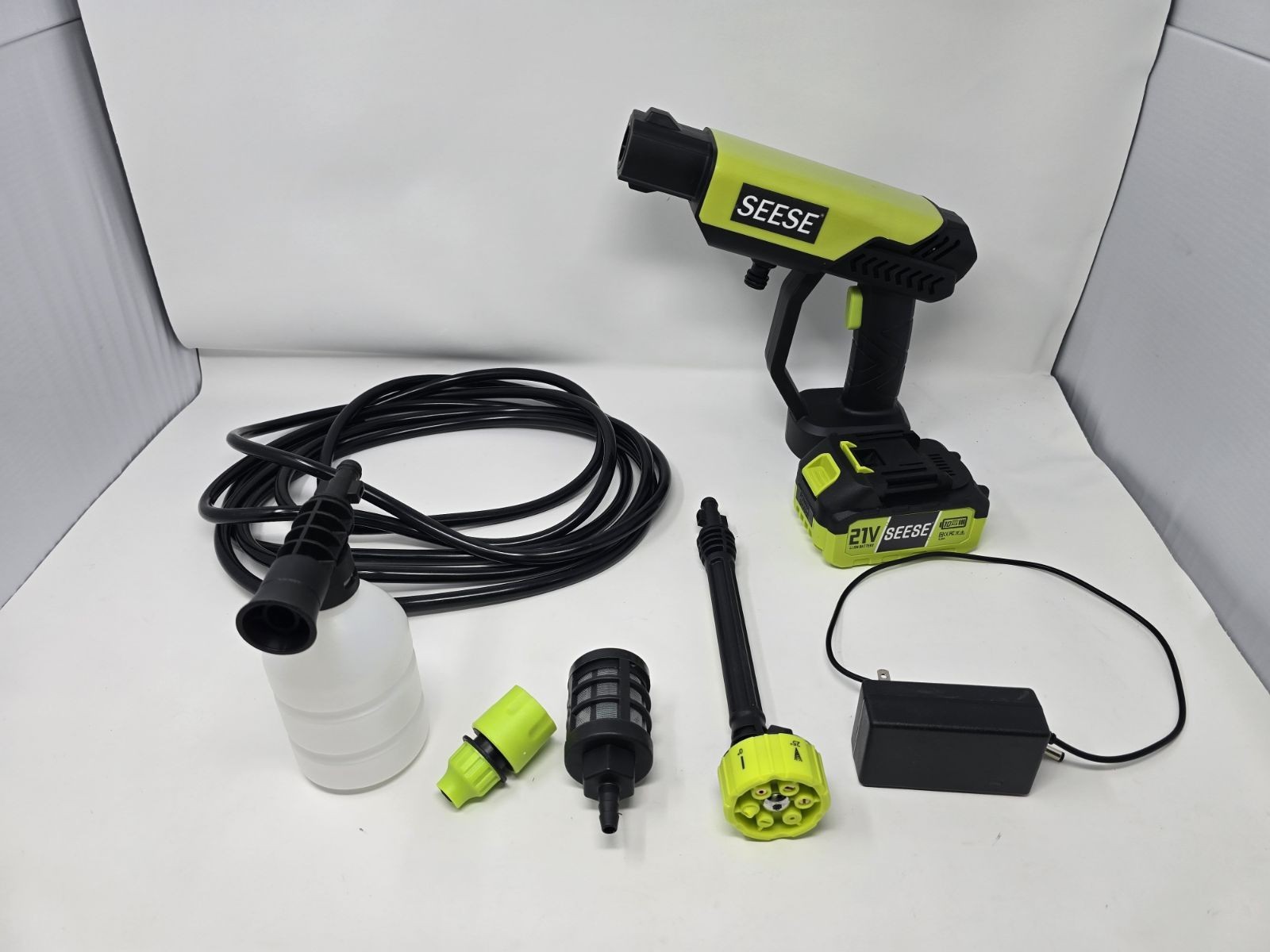 SEESE | CORDLESS HANDHELD | LITHIUM BATTERY PORTABLE – SEESE-CL-PW-BLK/GRN