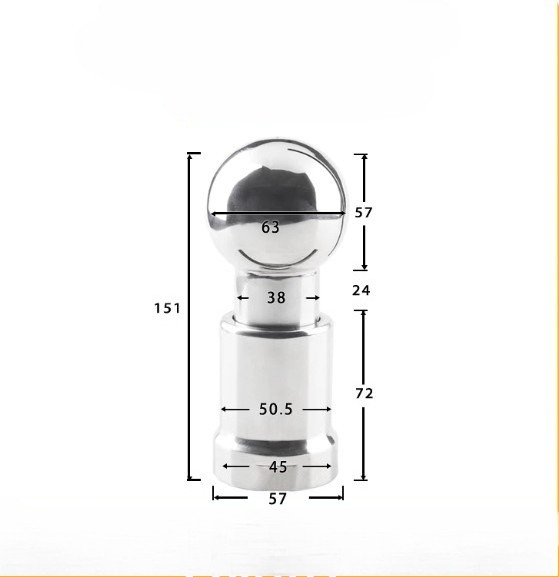 1/2″ 3/4″1″ 2″ Rotating Tank Washing Nozzle CIP Rotary Spray Ball Cleaning Head