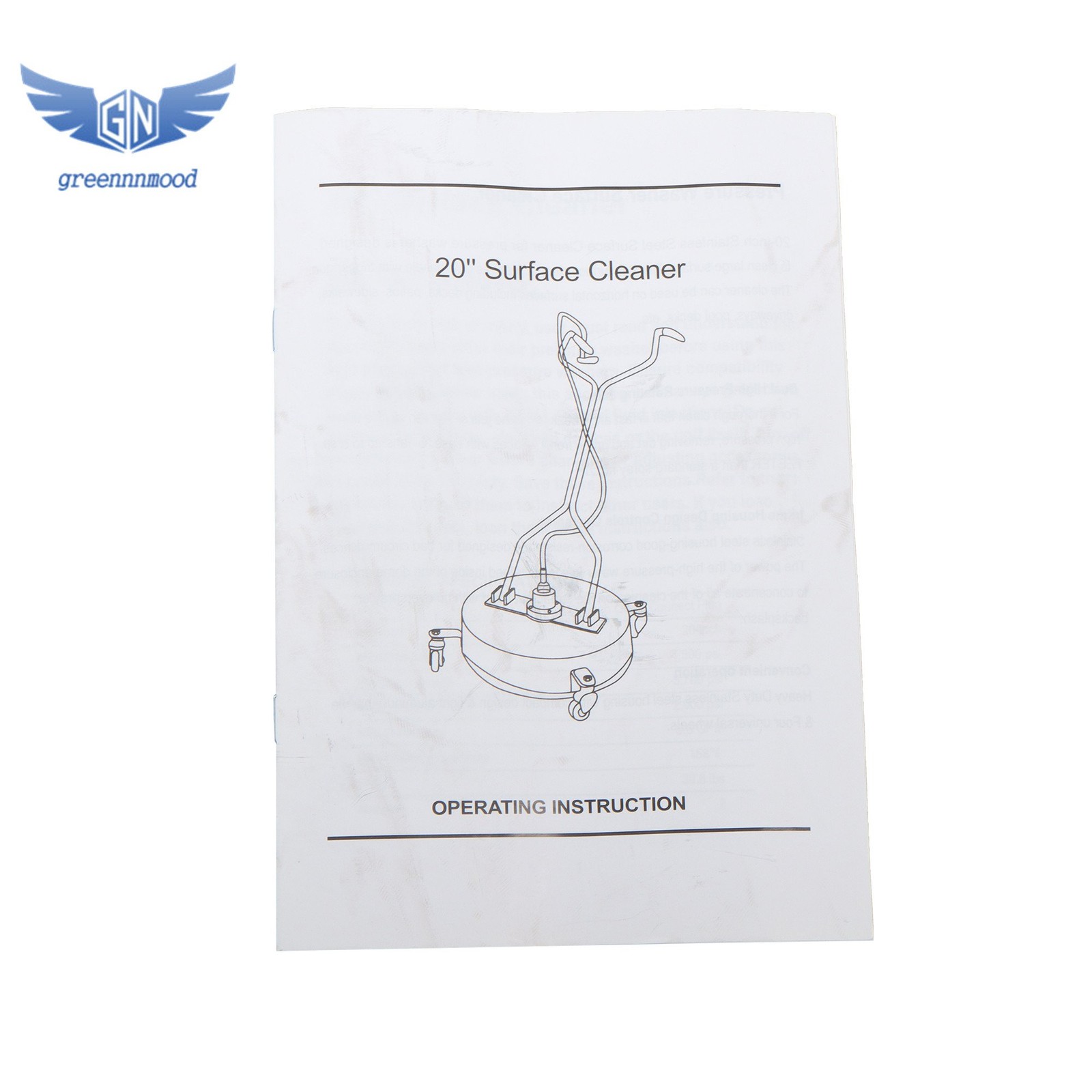 20″ Pressure Washer Surface Cleaner w/ Handles & Wheels Quick Connect 60000 psi
