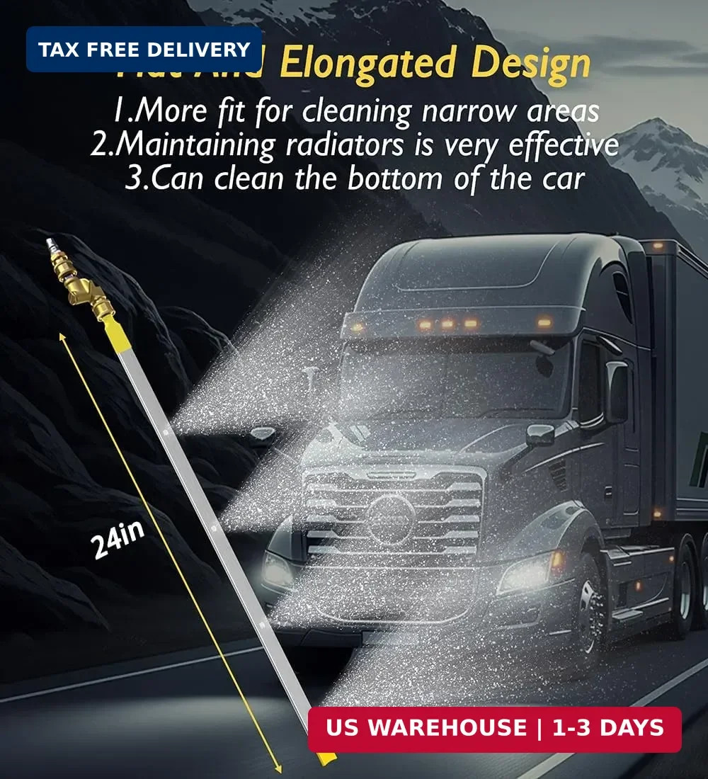 60cm/24in Radiator Cleaning Wand – Over 4500PSI Portable Pressure Washer Tool fo
