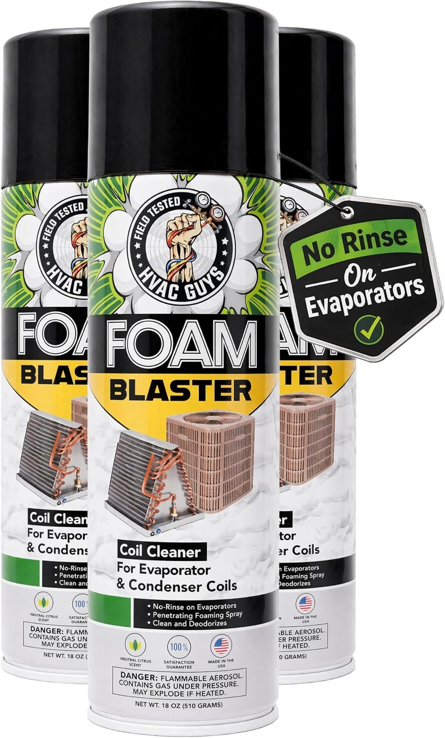 Leak Saver Foam Blaster AC Coil Cleaner Foam Spray | HVAC Coil Cleaner for AC Un