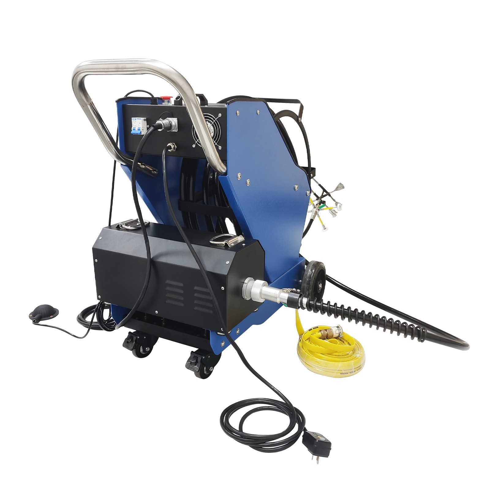 220V Commercial Kitchen Oil Fume Duct Cleaning Machine 6 Brushes suit 100-800mm