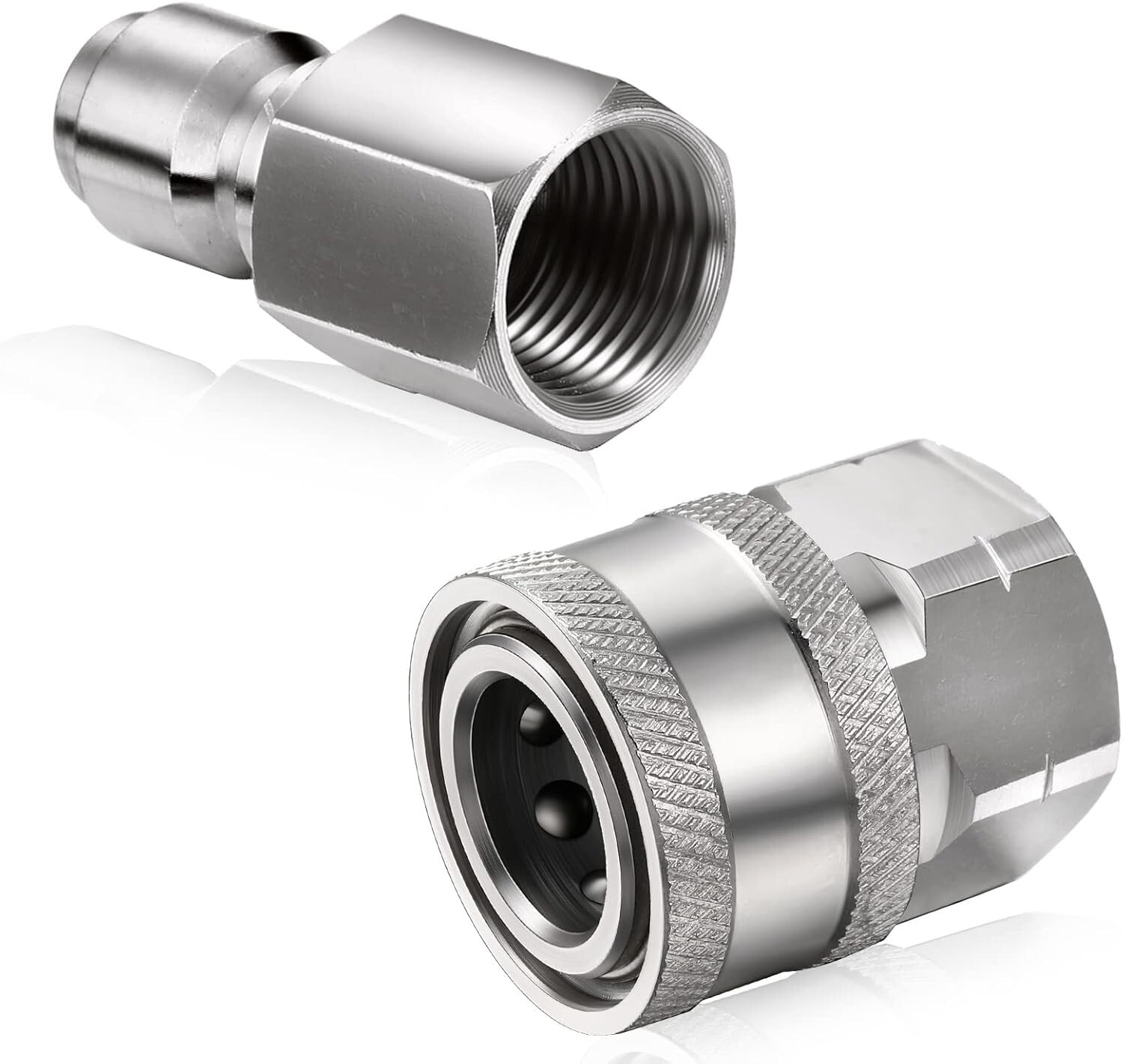 4 Sets NPT 3/8 Inch Stainless Steel Pressure Washer Adapters Set