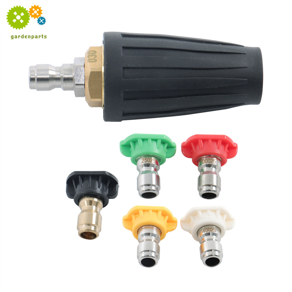 3600PSI Pressure Washer Turbo Nozzle 1/4 Connector 360° Rotating Spray Turbo