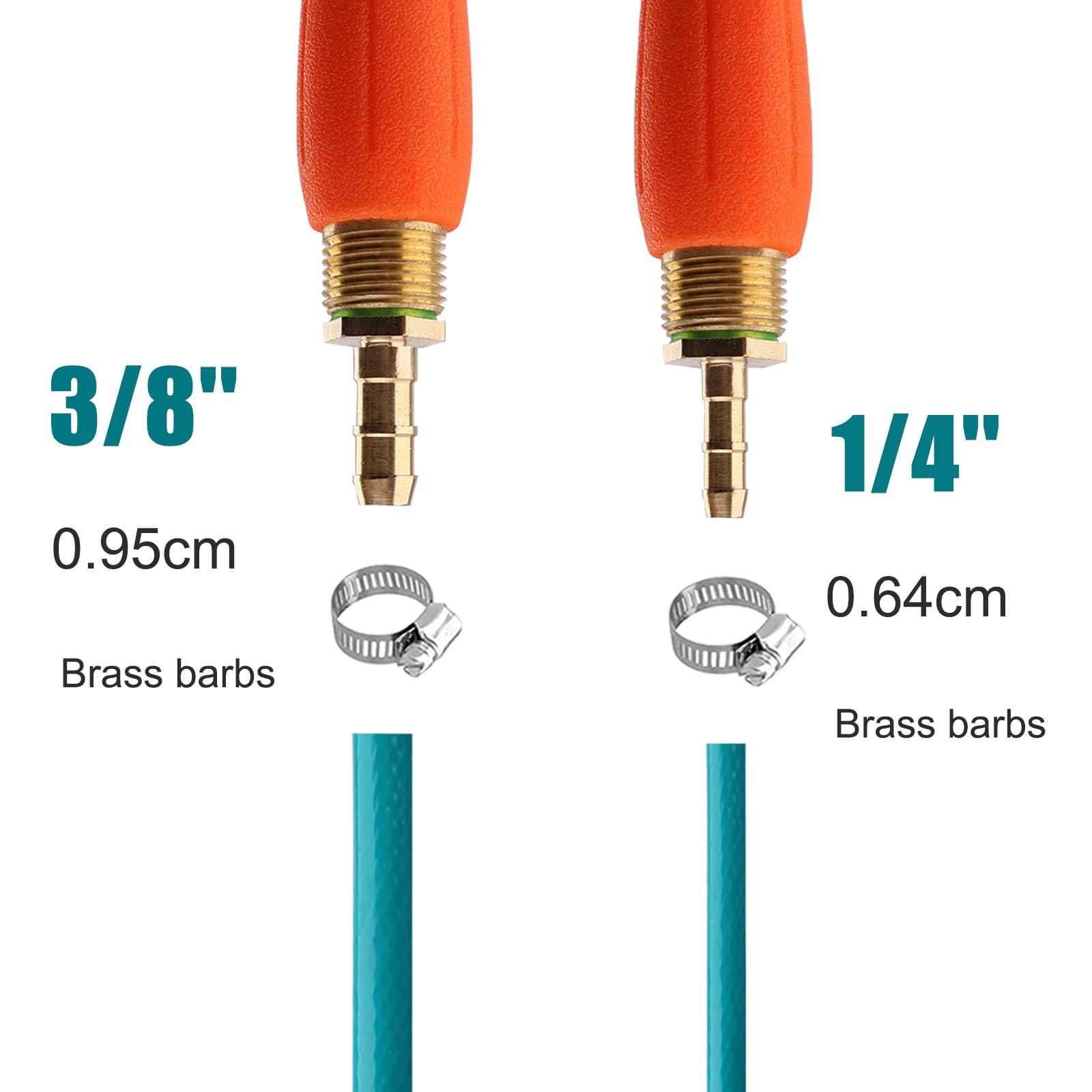 Sprayer Wand, 44″ all metal for 1/2″ & 3/8″ Hose 44 Inches, Orange