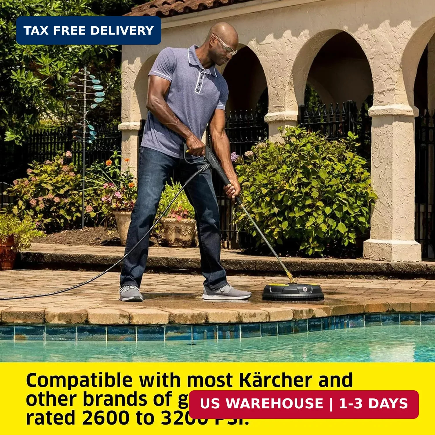 Kärcher Pressure Washer Surface Cleaner 15″, Quick Connect, 2600-3200 PSI, Ideal
