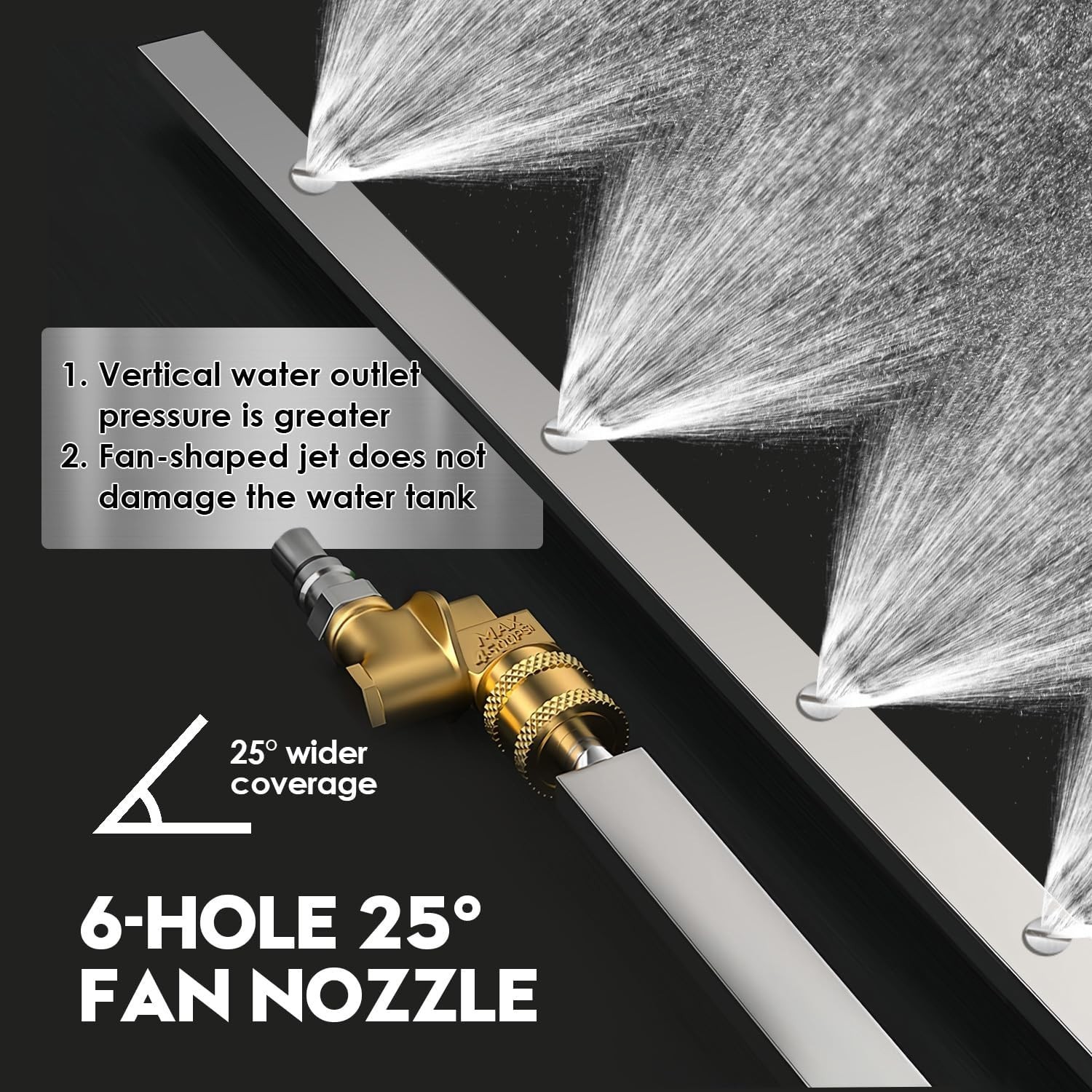 39” Car Radiator Cleaning Wand 25° Fan Nozzle | Car Truck Power Washer Wand Rad
