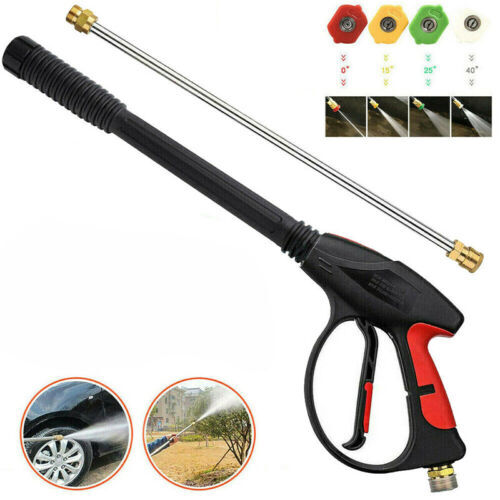 4000PSI High Pressure Power Washer Spray Gun Wand Lance Nozzle Tips Hose Kit M22