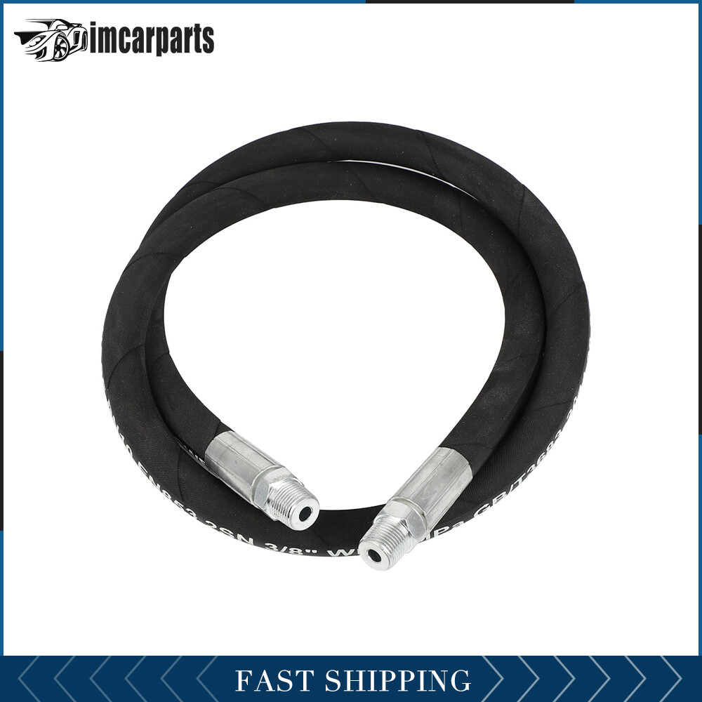 4 FT X 3/8″ Pressure Washer Whip Hose – 4000PSI Swivel NPT Solid M22 Female