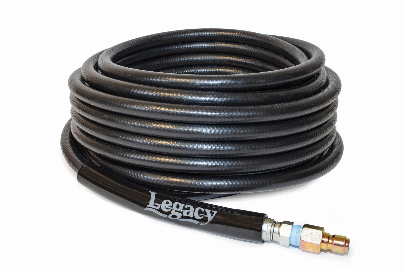 Legacy 3/8 Inch Black Hose, R2, 100 Ft, Solid x Swivel, 6000 PSI