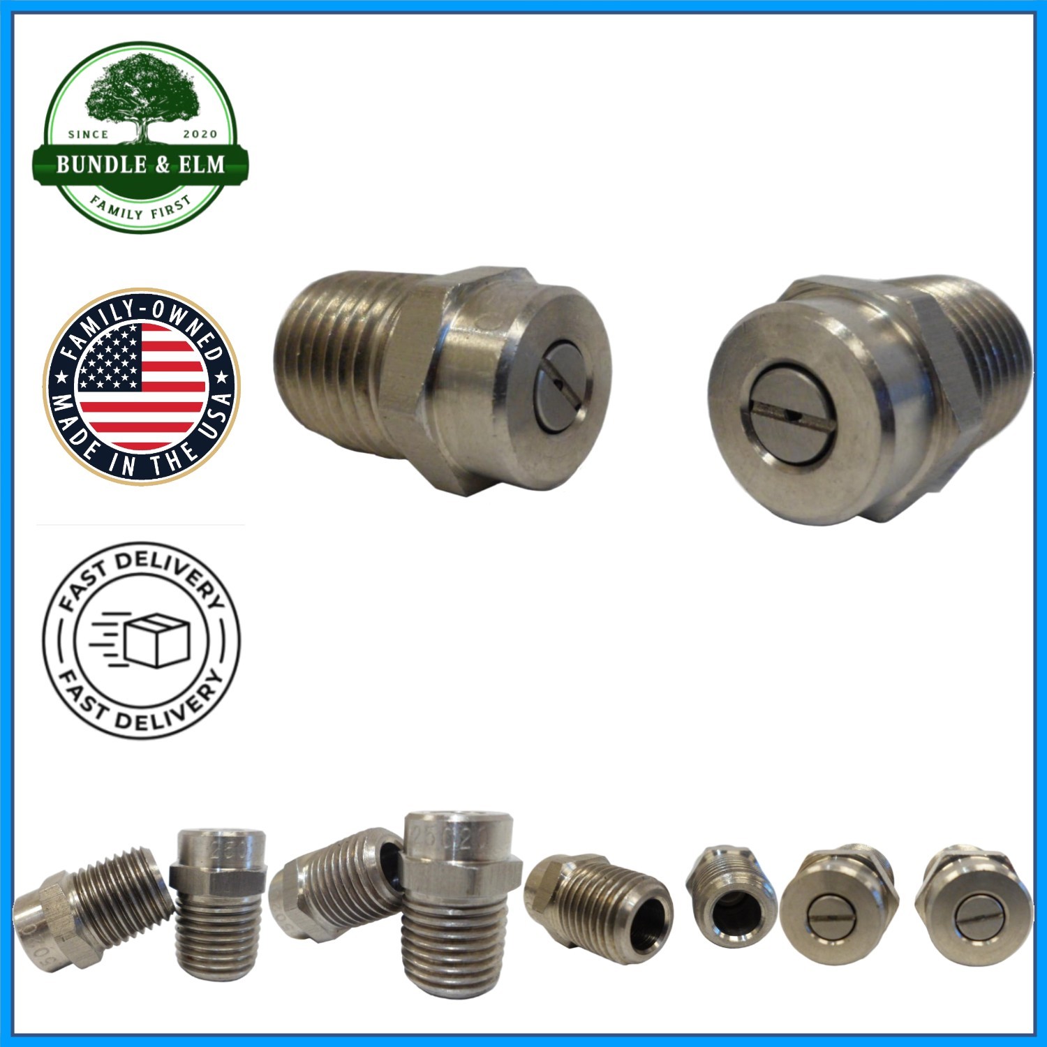 Surface Cleaner Nozzle, Stainless Steel 25 Degree Tip for High Pressure Washers